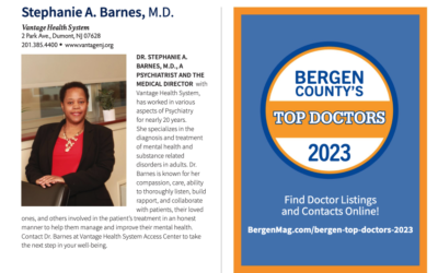 Dr. Barnes has been recognized as one of the TOP DOCs in Bergen’s Magazine